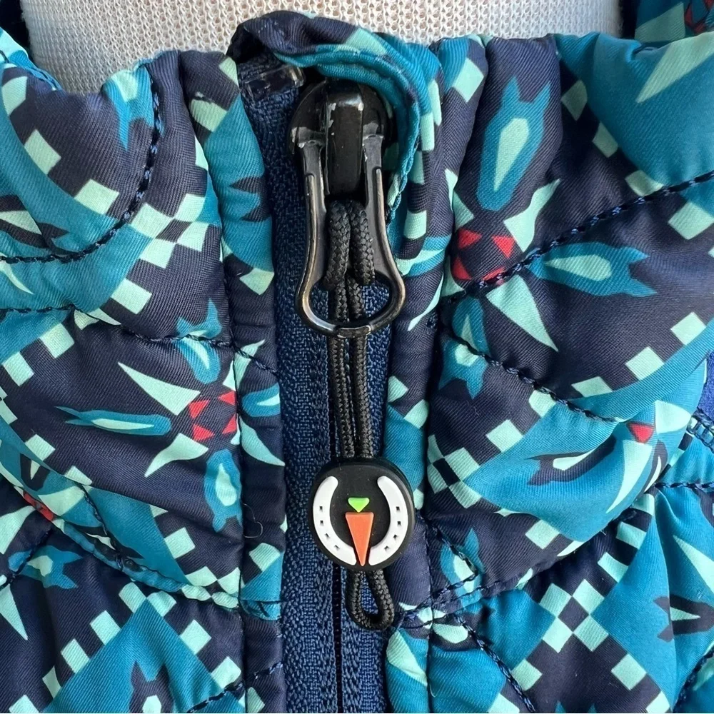 Kerrits Ride Lite Quilted Jacket Full Zip Nordic Blue Small Equestrian Riding